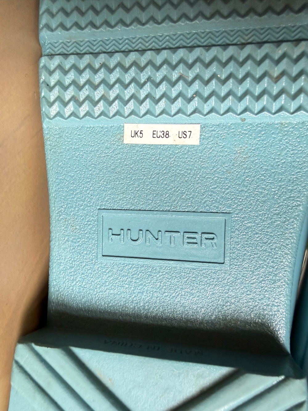 Hunter Refined Blossom Print Short Boots Cherry Blossoms on Blue 7 - Picture 7 of 10